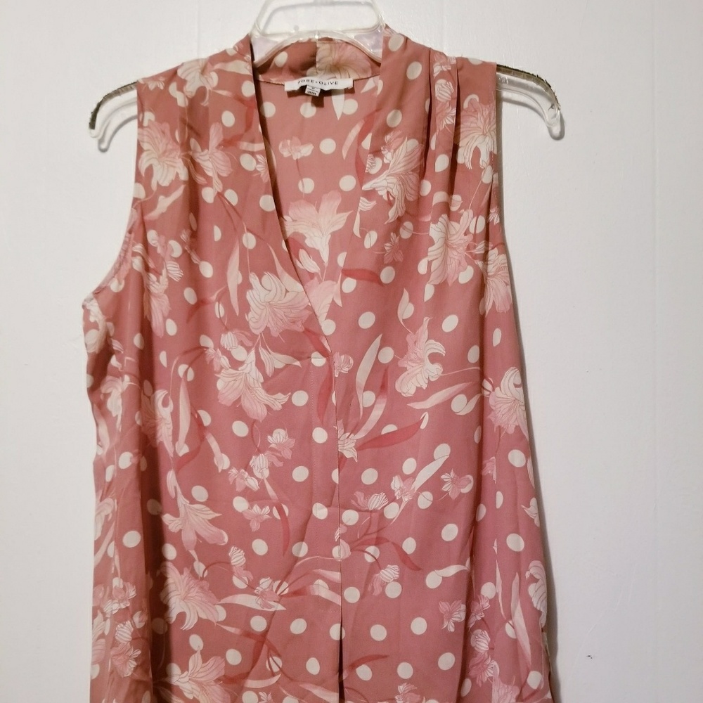 Pink polka dot tank